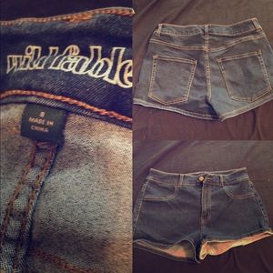 Women’s dark wash shorts